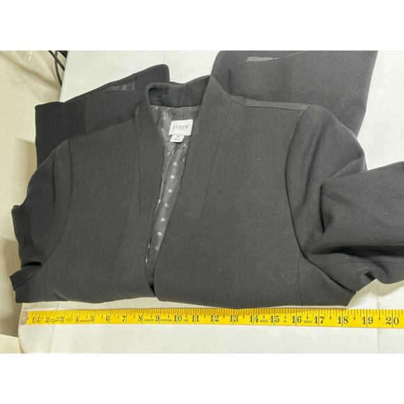 J Crew Jacket Womens 8 Black Broadway Blazer Stretch Minimalist Office Preppy - Picture 9 of 10
